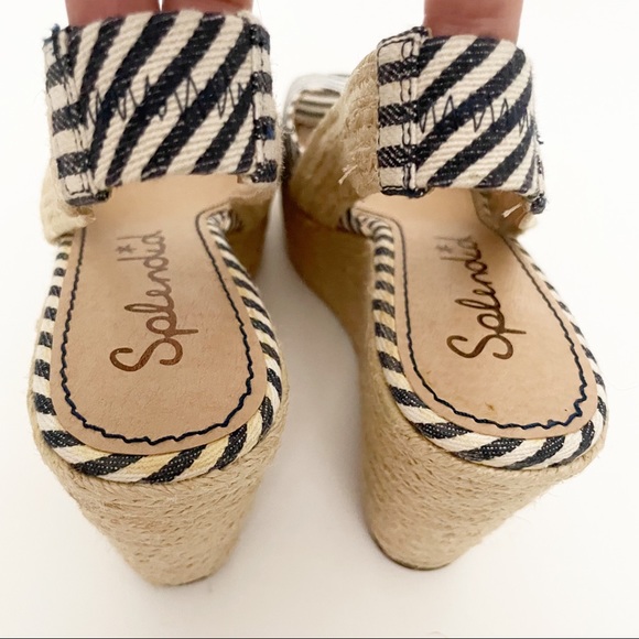 Splendid striped nautical espadrille wedges 8.5 - Picture 5 of 10
